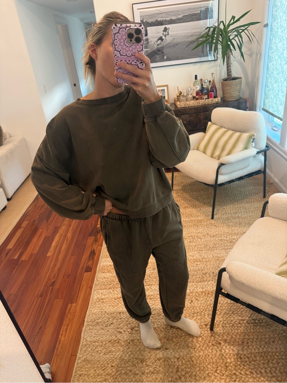 GAP Olive Green Relaxed Jogger Set - Women's